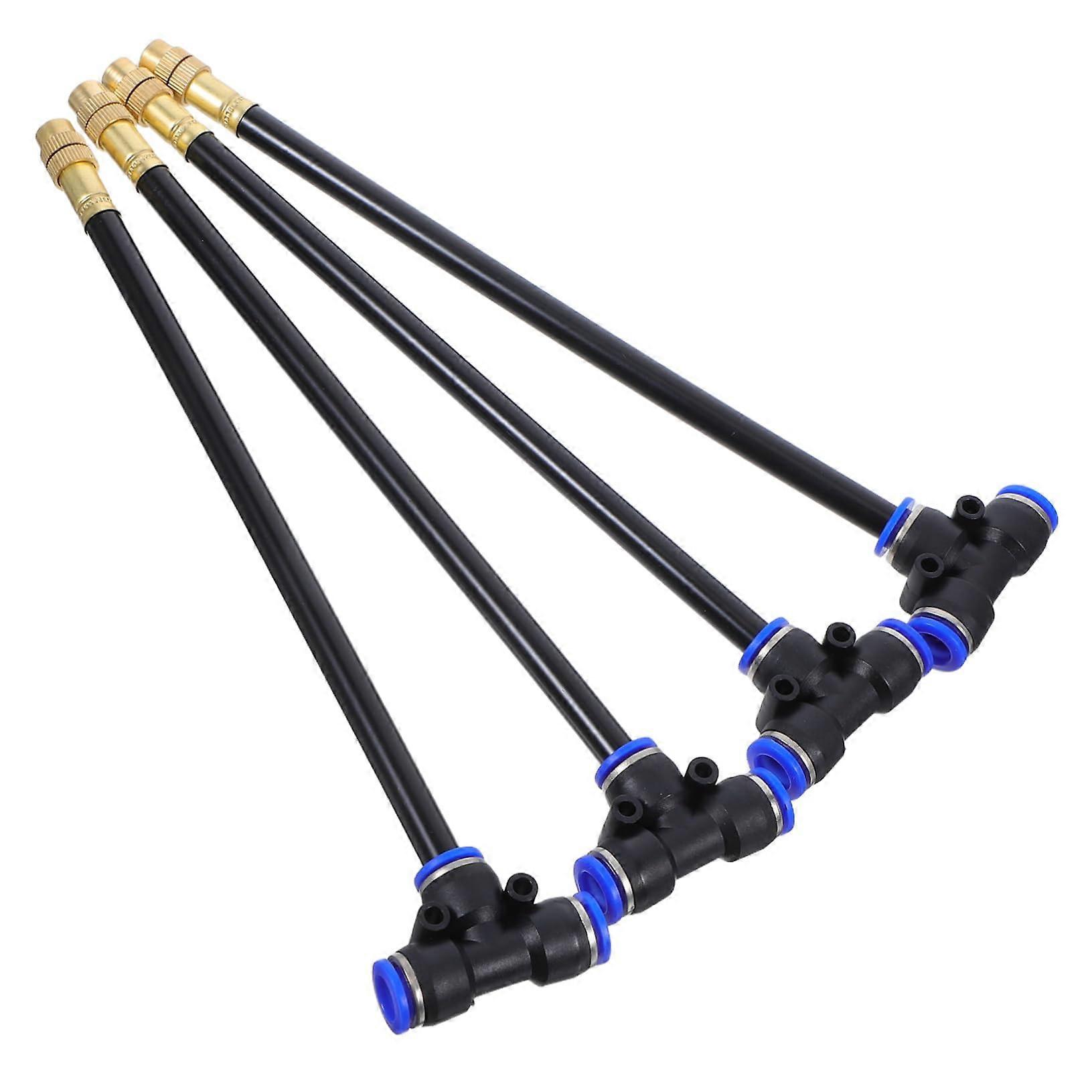 4pcs 360° Adjustable Garden Misting Nozzle Brass Atomizing Spray for Greenhouse Cooling