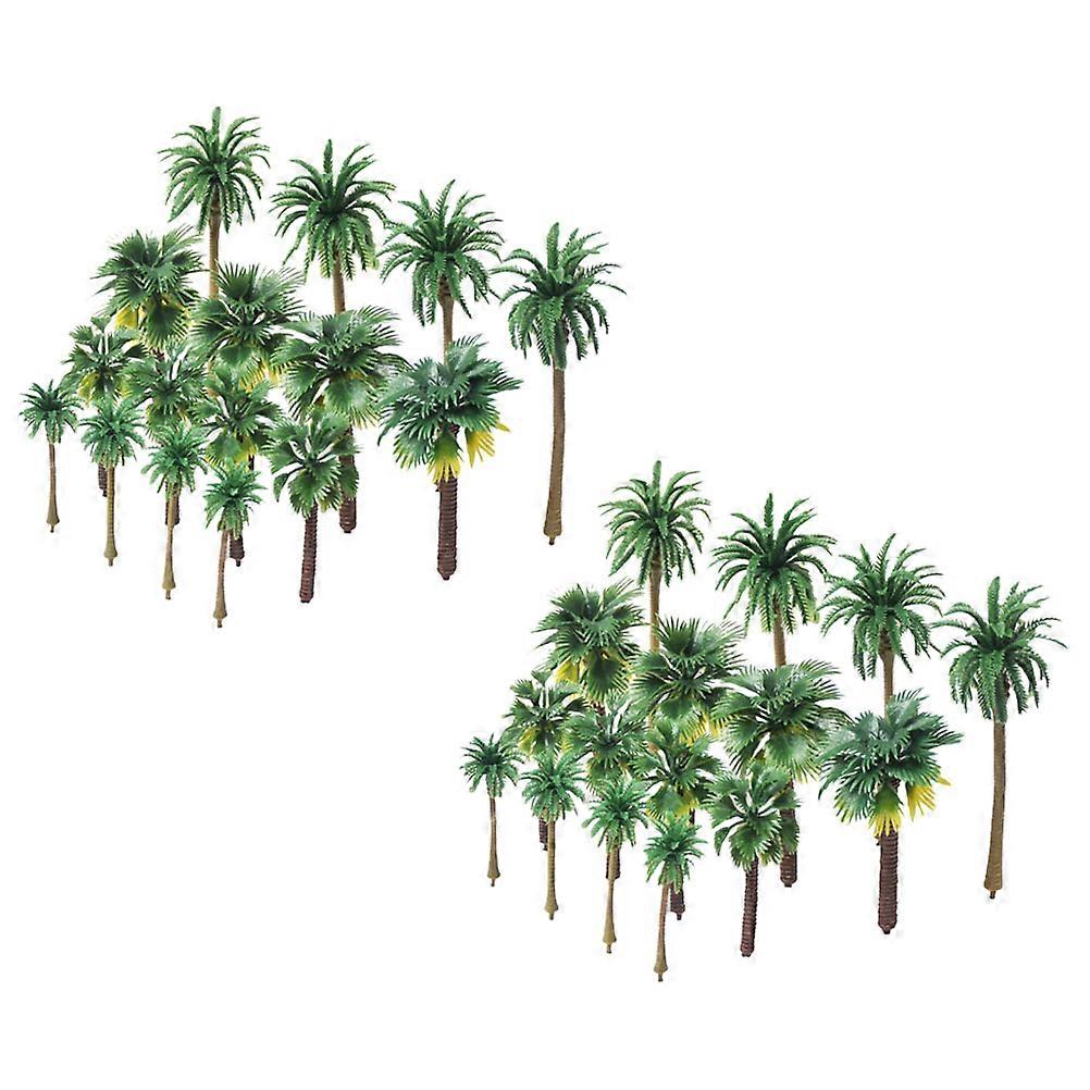 Model Tree Simulation Tiny Tree Model Sand Table Layouts 15x4.8cm Landscape Decoration 36Pcs
