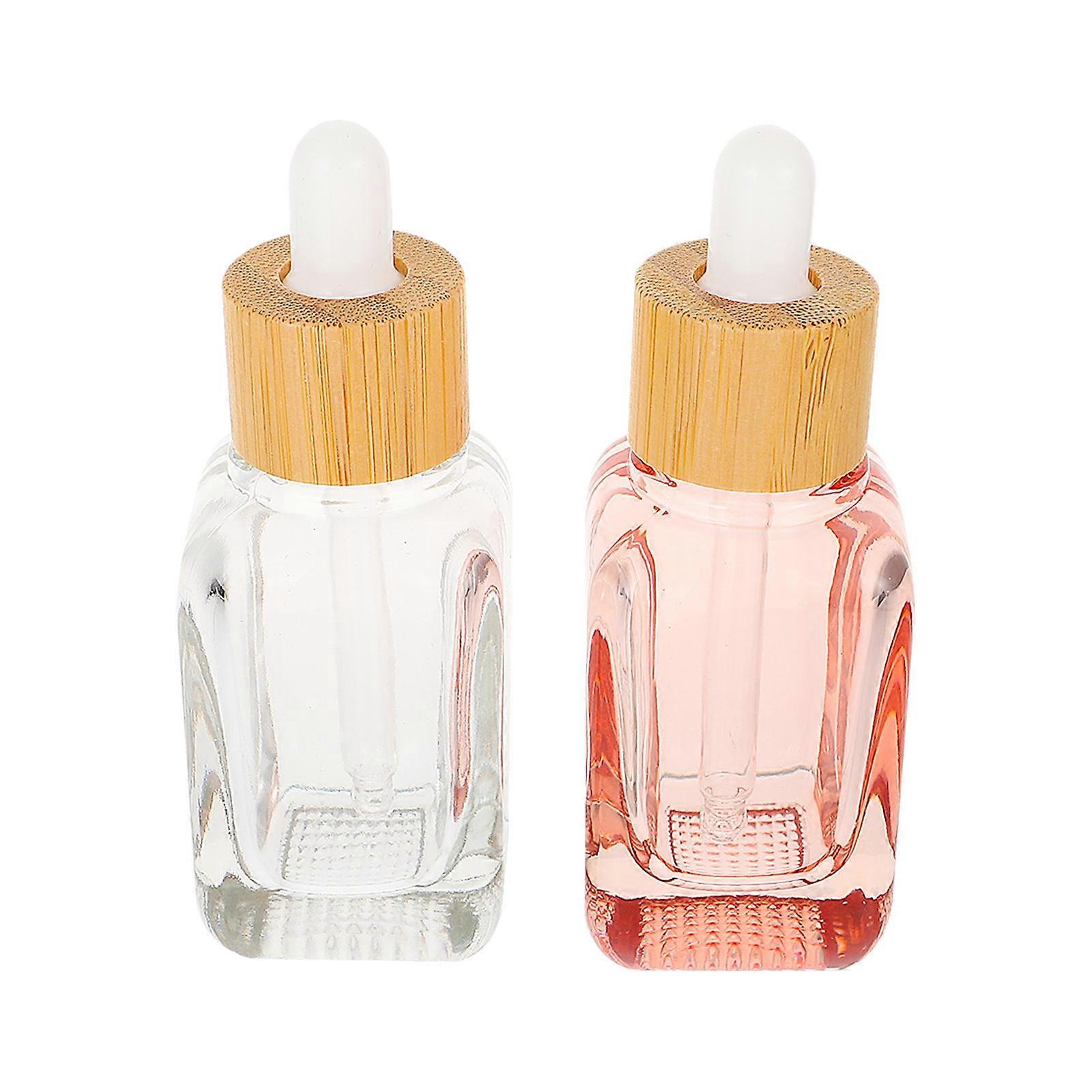 Glass Perfume Bottle Dropper for Storage Use 2Pcs Refillable Sample Bottles