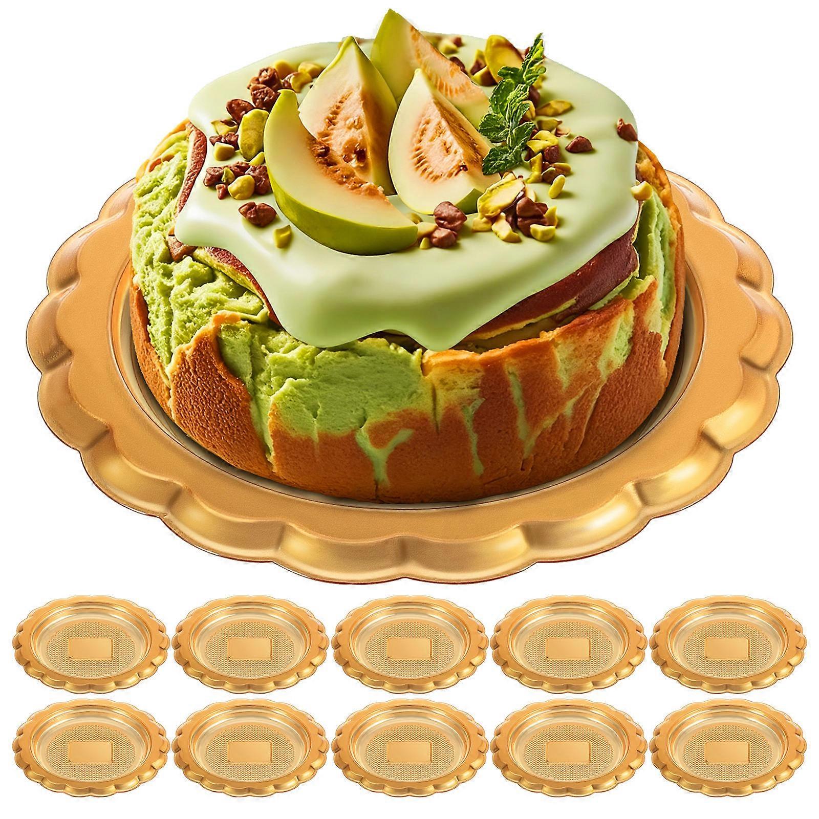 Cake Boards Plastic Cake Serving Trays for Displaying 20Pcs Golden