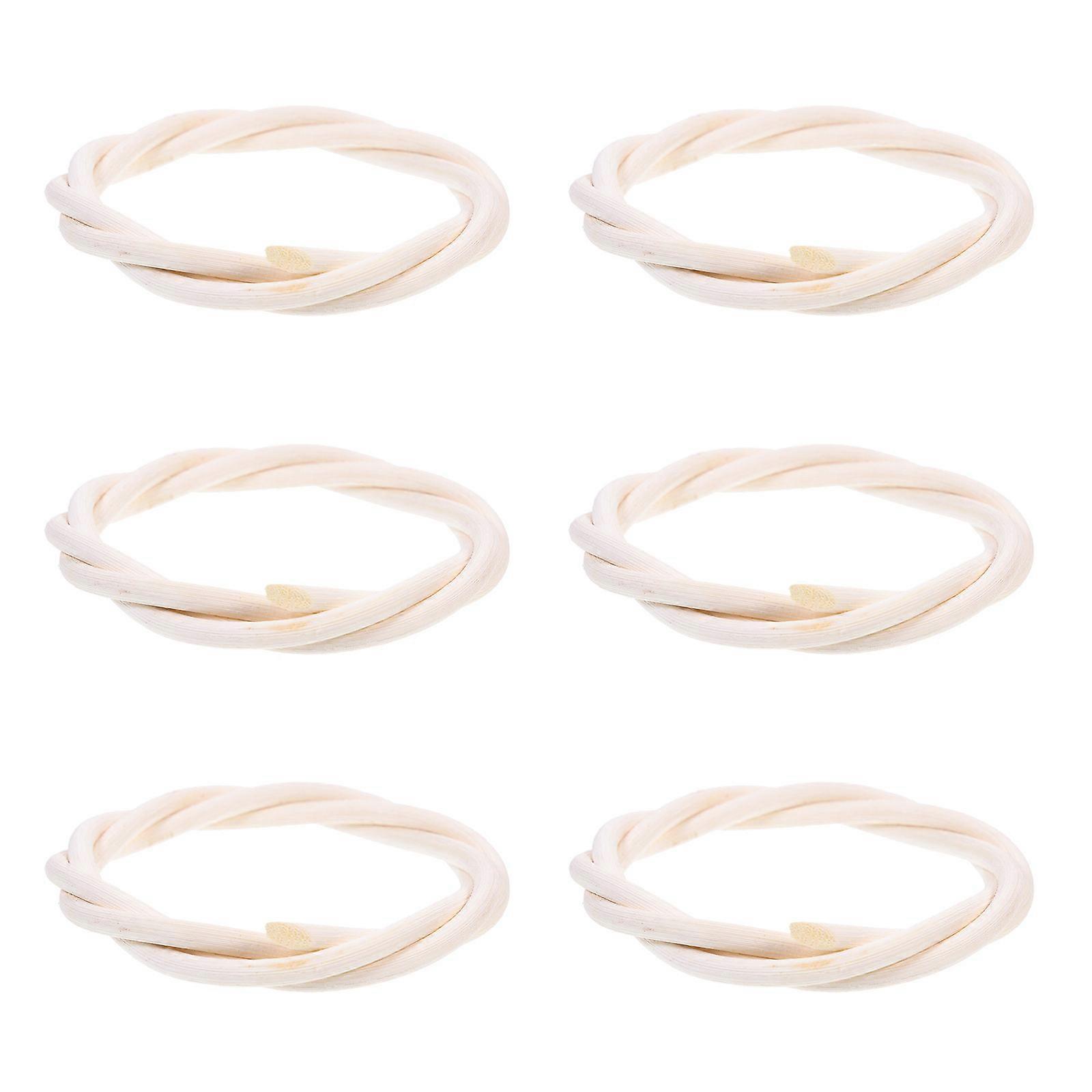 Rattan Dreamcatcher DIY Wreath Circle for Handmade Use 6Pcs
