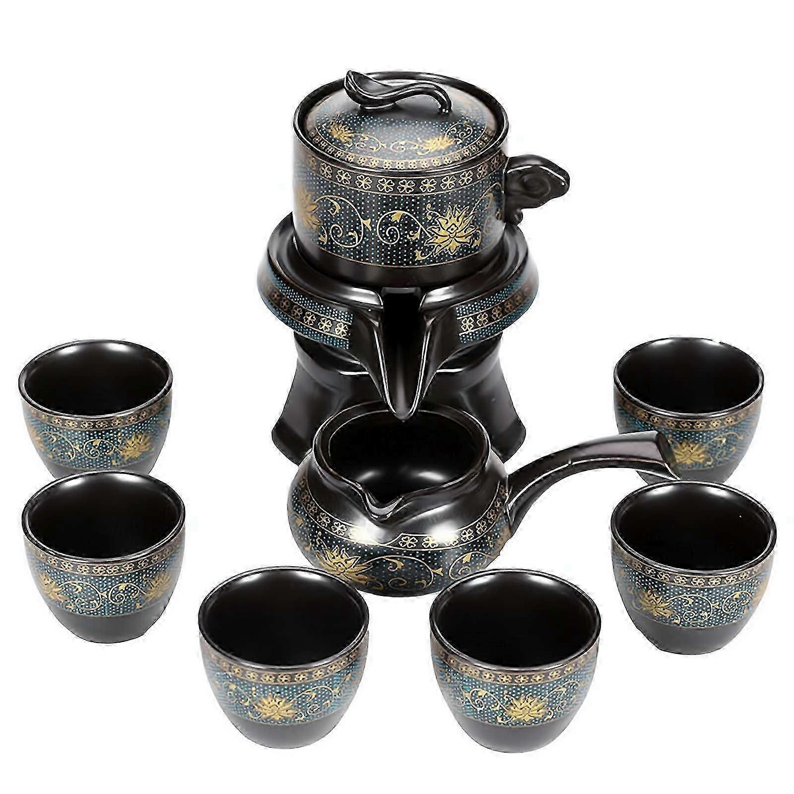 2025 Automatic rotating tea set for tea lovers