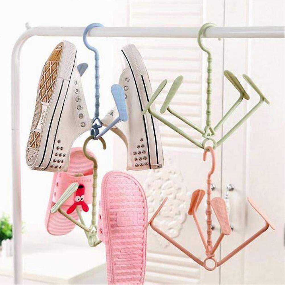 Shoes Drying Rack Household Plastic Folding Hanging Organizer 5Pcs