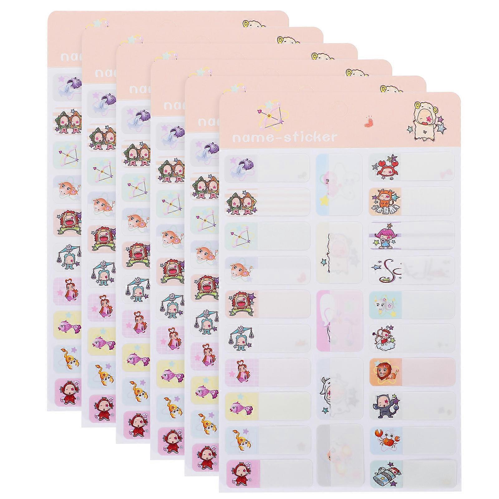 Classroom Name Tags Adhesive Classification Stickers Children Parents Teachers Multi 6Sheets