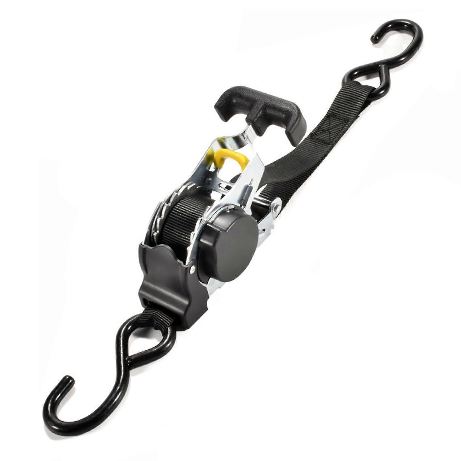 Heavy Duty Ratchet Tie Down Strap with Automatic Retraction for Secure Motorcycle Cargo