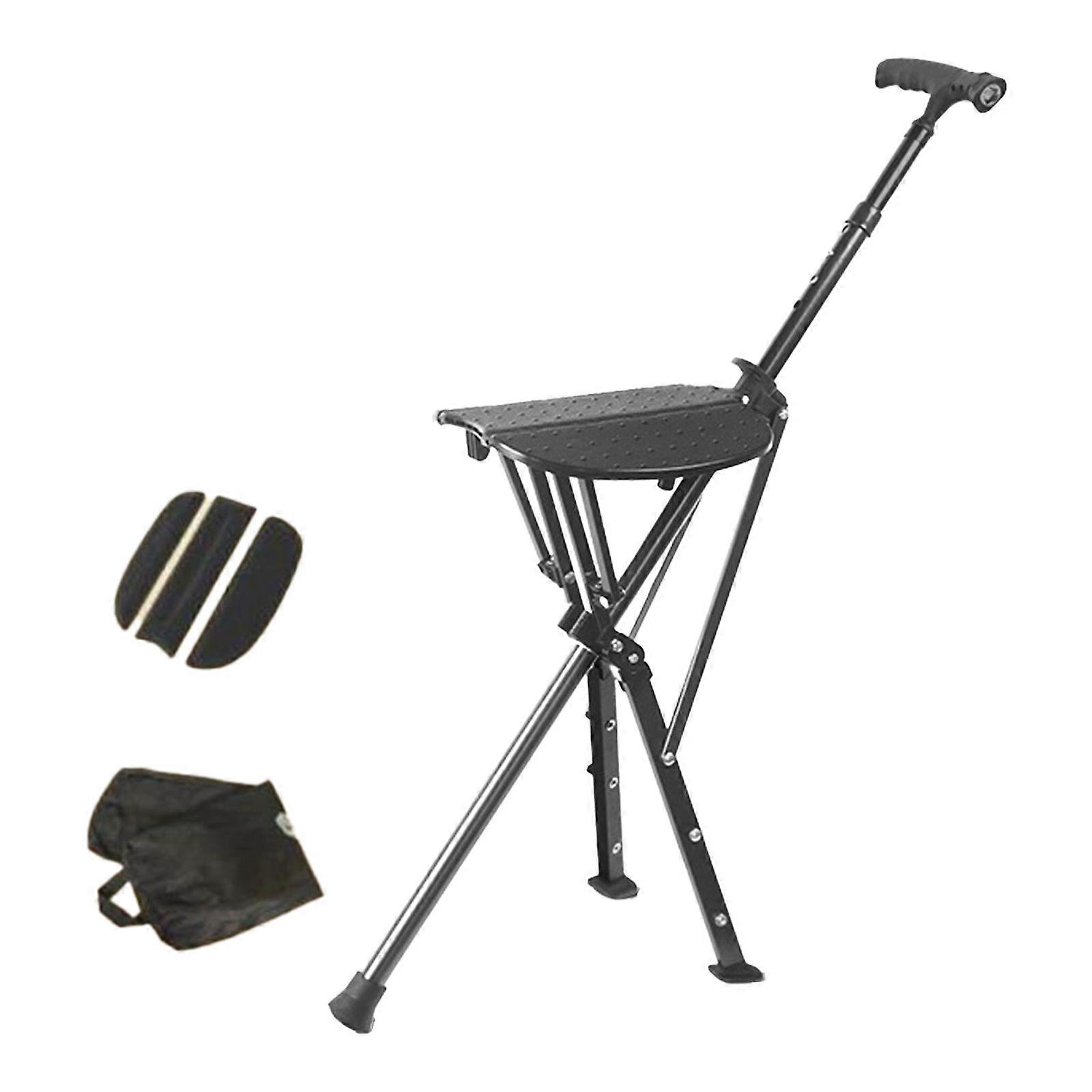 Camping Seat Walking Stick with Light