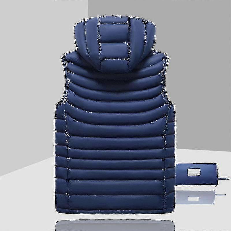 Down Jacket Men's Sleeveless Detachable Hooded Winter Light Solid Color-Good