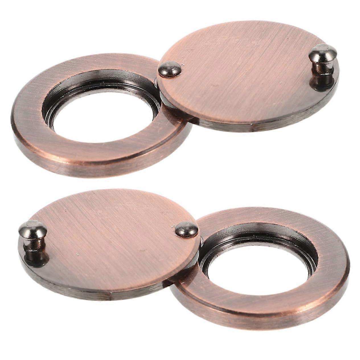 2pcs Copper Door Peephole Cover for Enhanced Home Security, Easy Tool Installation