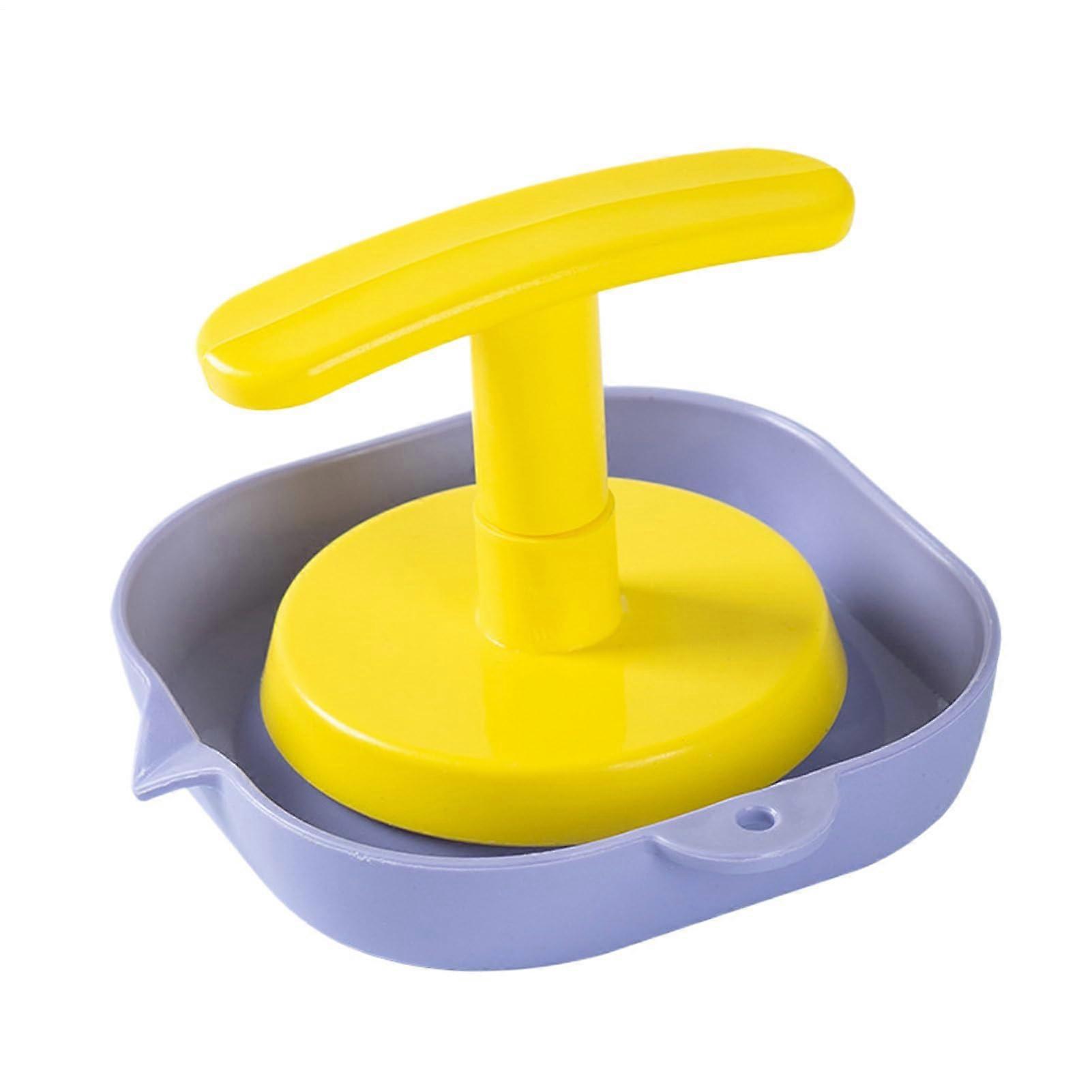 Manual Vegetable Cutter and Grinder with BuiltIn Container for Quick Kitchen Prep, Yellow