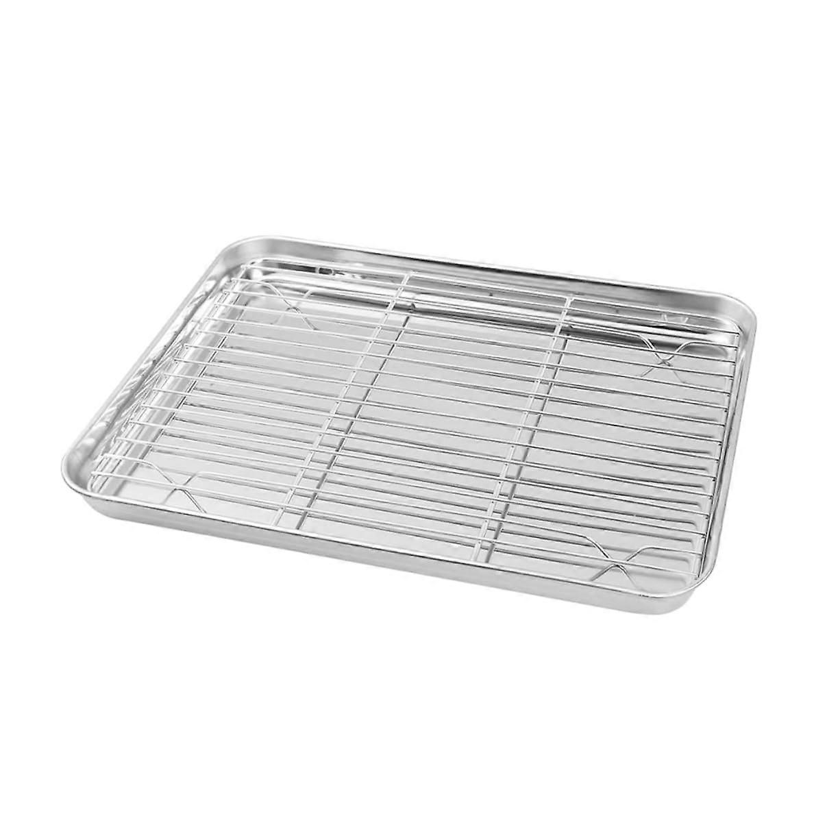 Stainless Steel Cooling Rack for Oven Sheet Pan, Easy Clean Wire Baking Rack for Kitchen Use