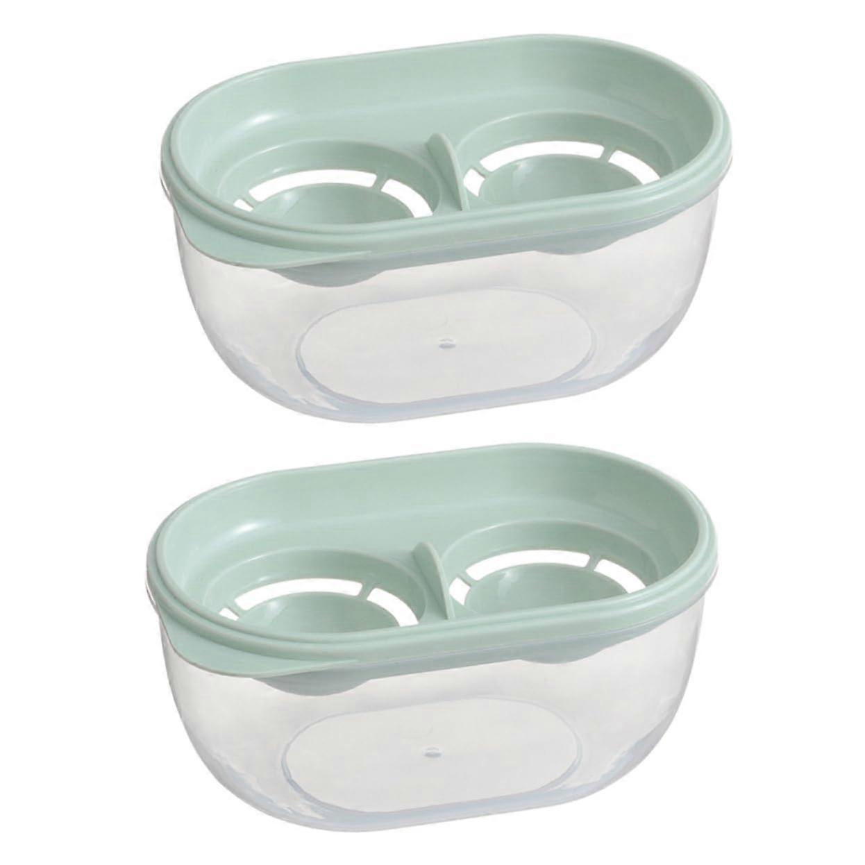 2pcs Egg Separator Kitchen Gadget with Transparent Strainer, Easy Clean Design for Quick Baking