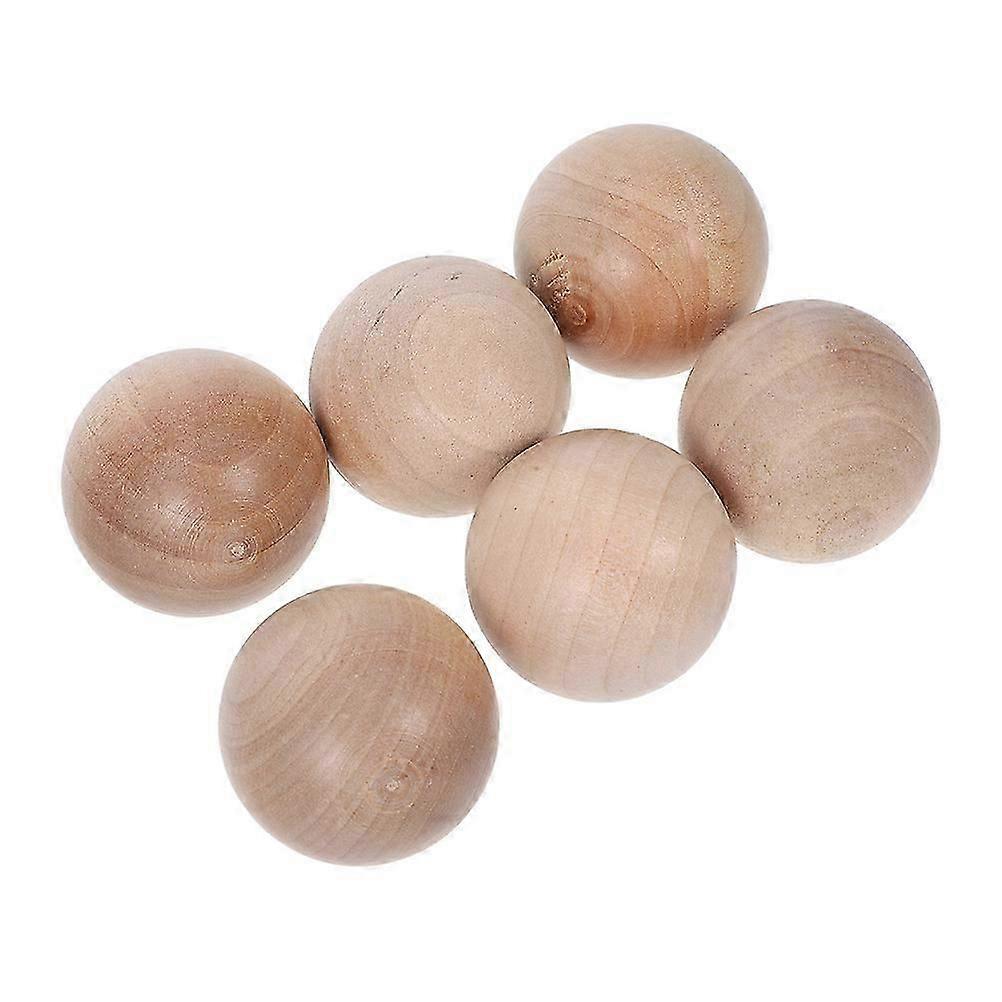 6 Glasstopfen mit Holzkugeln für Dekanter