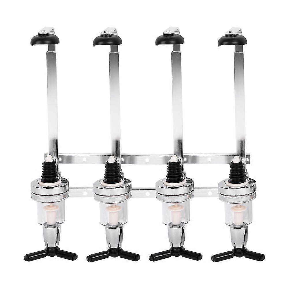 Bar Accessory Wall Mounted 4 Bottle Rotating Liquor Dispenser