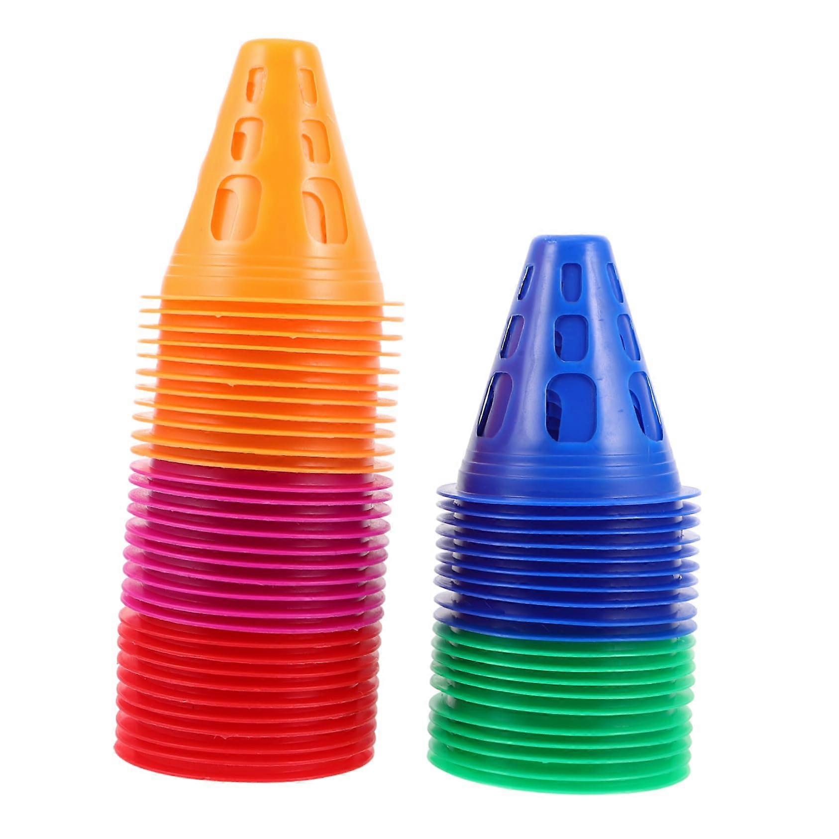 50pcs Durable Training Cones for Roller Skating and Soccer Practice Outdoor Stackable Design