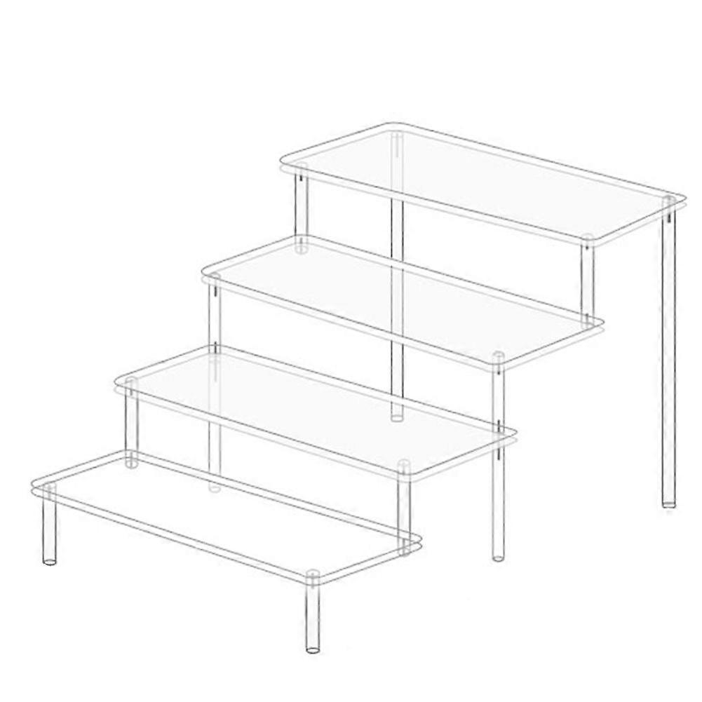 Acrylic Display Stand for Dolls, Models, and Figurines - Transparent Three-Layer Storage Rack