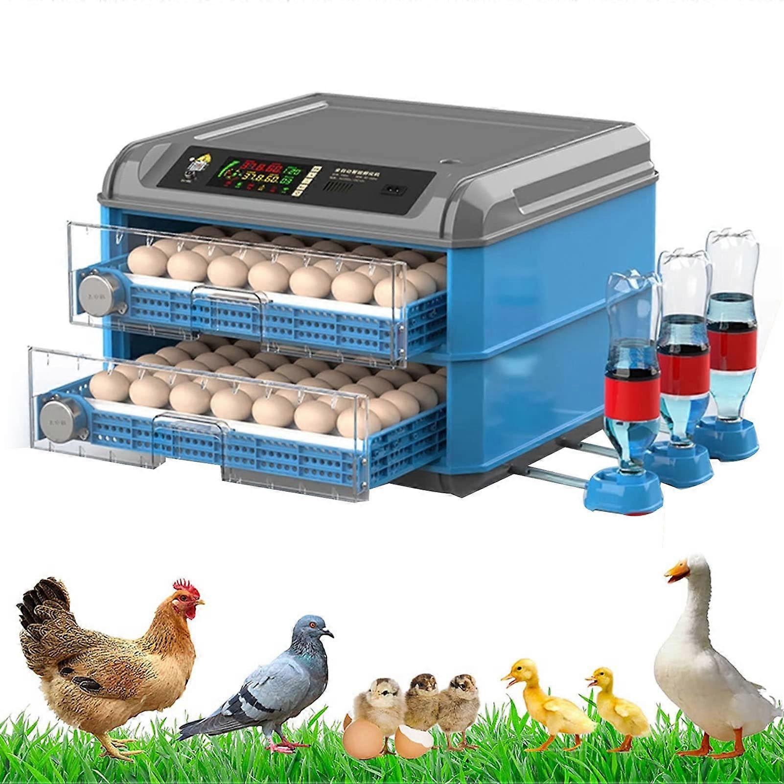 Automatic Egg Incubator 128 Eggs with Turner, Smart Temperature Control for Chicken Duck Quail