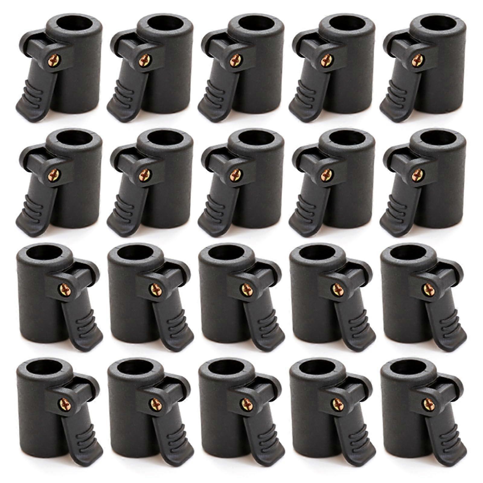 20x Plastic Adjustable Camping Tent Pole Clamps with Quick Release for Secure Outdoor Setup