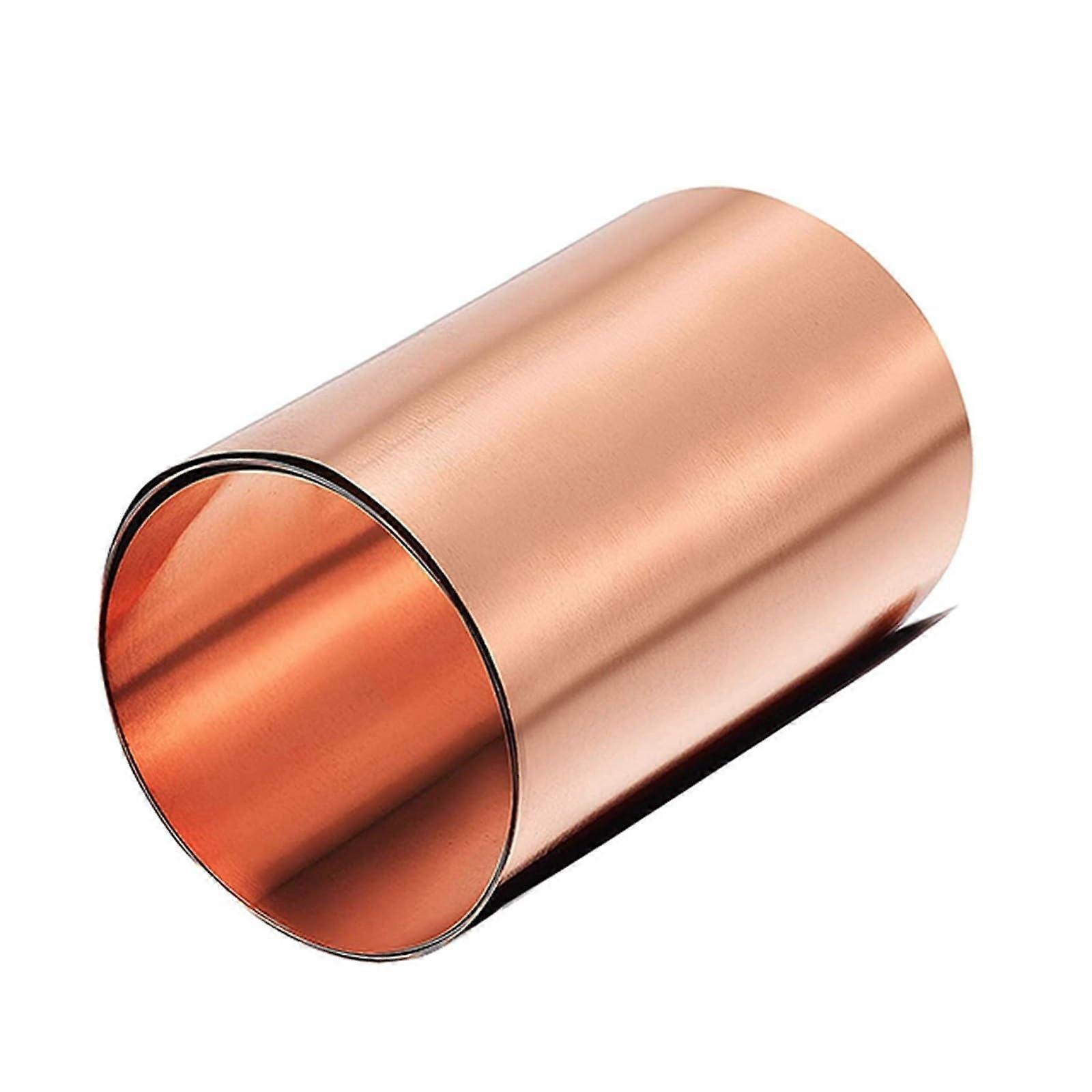 0.09mm Pure Copper Sheet Foil Roll 1M for DIY Industrial Use, Smooth Surface,  Conductivity