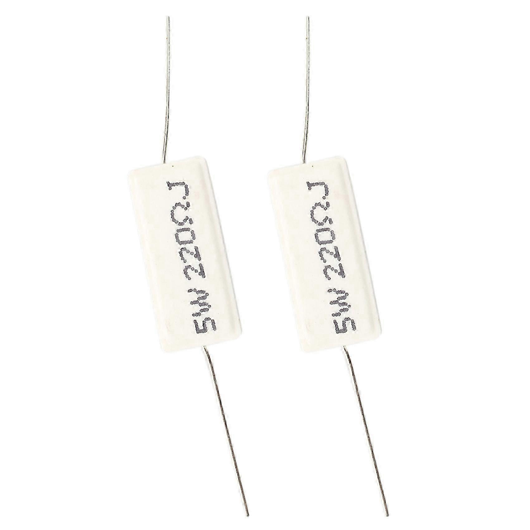 20 Pcs Axial Lead Ceramic Cement Power Resistor 220 Ohm 5W
