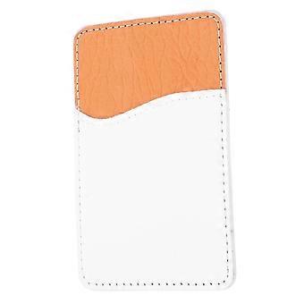 Light Brown Phone Card Holder Adhesive Wallet for Smartphone Slim ScratchResistant Pocket