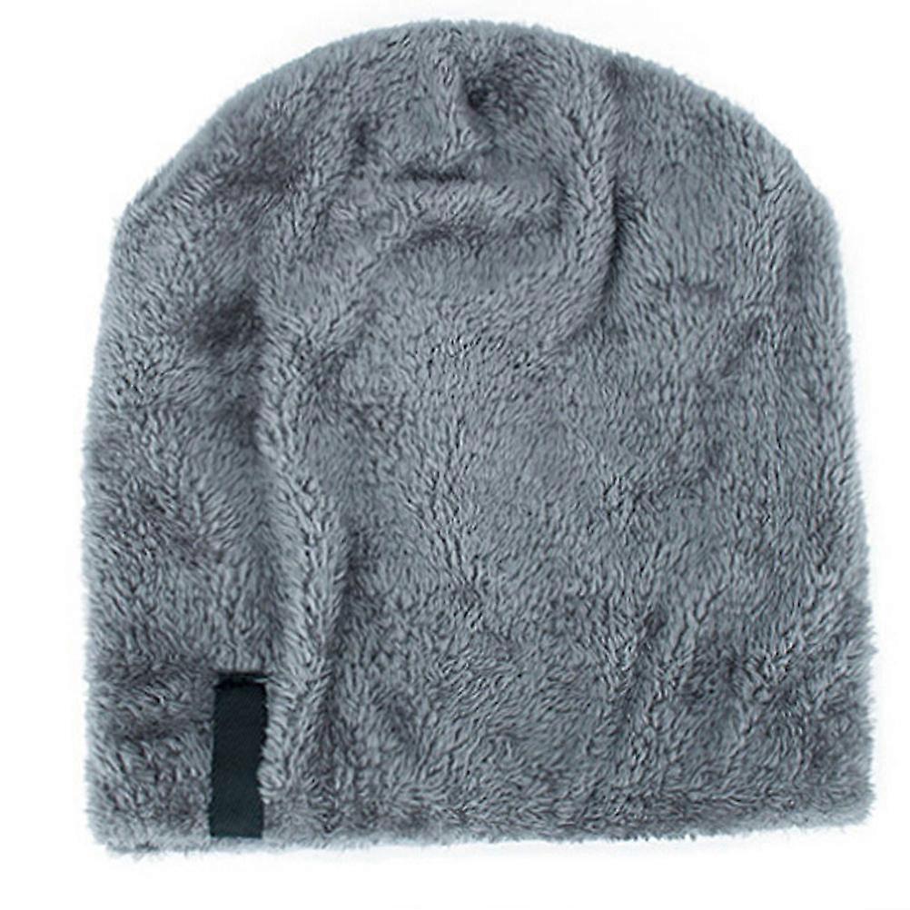 Winter Knit Hat Men's Beanie for Keeping Warm Grey