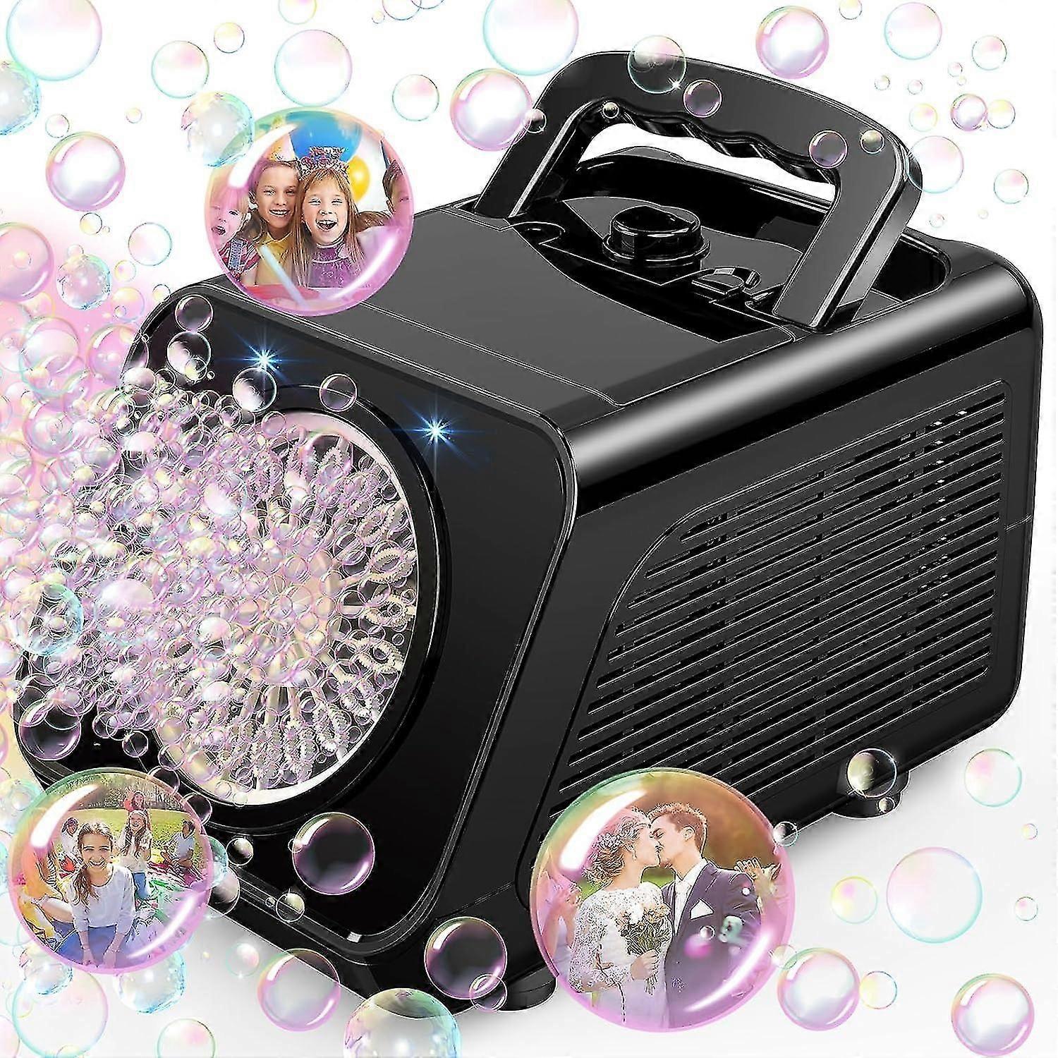 Automatic Bubble Blower Machine, Portable for Kids and Toddlers, 2 Speed Levels