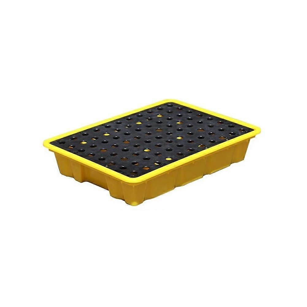 Yellow Polyethylene Spill Containment Tray with Stackable Storage, Forklift Compatible, 120x60x10cm