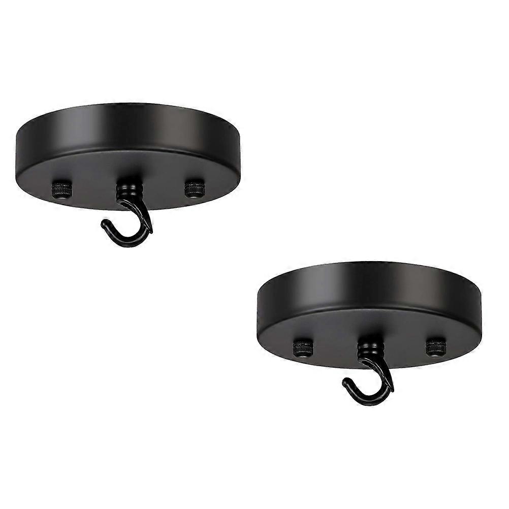 Nordic Ceiling Light Plate for Practical Light Decor 6Pcs Black Set