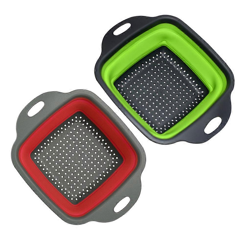 Multi Functional Drain Basket Drain Baskets Kitchen Organization PP Water Draining 2Pcs