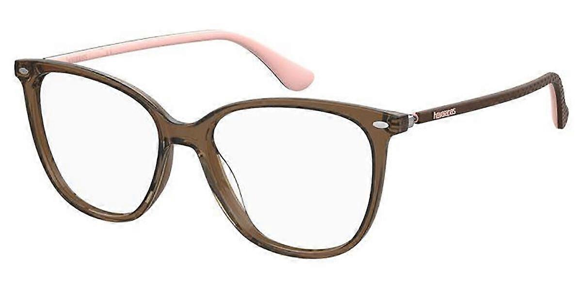 Havaianas CAMACARI/V DQ2 Full Rim Transparent Dark Brown Women Square Eyeglasses Original
