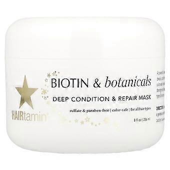HAIRtamin, Biotin & Pflanzenstoffe, Tiefenpflege- und Reparaturmaske, 8 fl oz (236 ml)