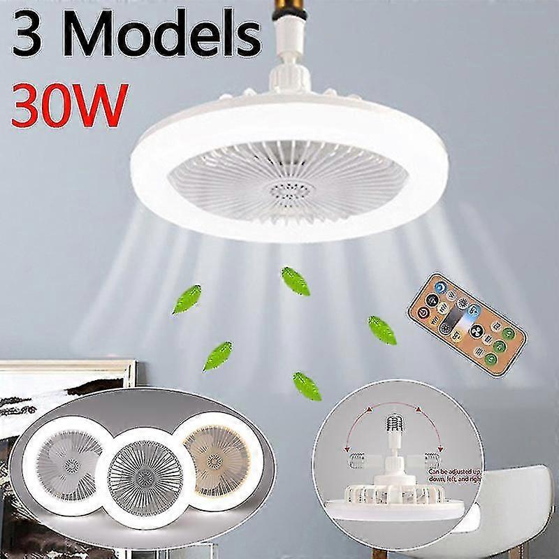 30w E27 Ceiling Fan With Lamp Light Remote Control 3 Speed