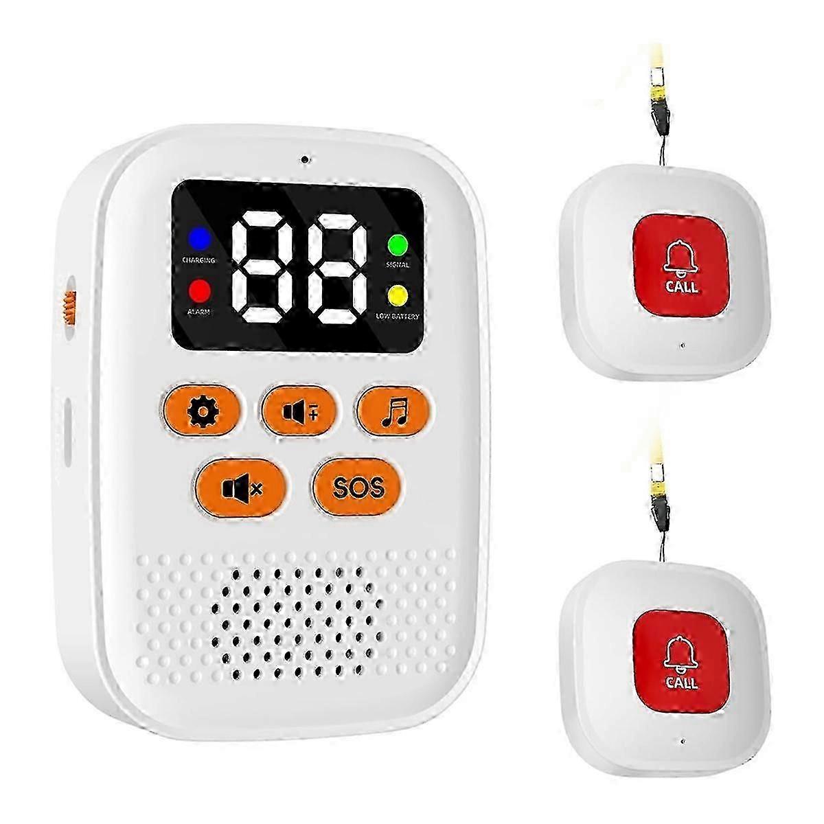 Wireless Call Button with Vibration for Senior Care, SOS Button