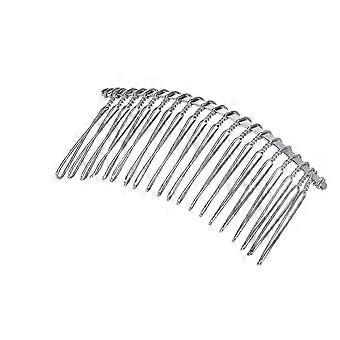 5 pz Metallo Clip Dei Capelli Pettini Filo di Ferro Chiusura Dei Capelli Velo Pettini Pettini Inseriti per Le Donne Ragazze (20K Bianco)