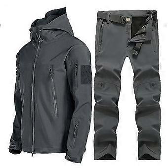 Winter Autumn  Tactical Jacket Suit Men Army SoftShell Tactical Waterproof Jackets Fishing Hiking Camping Climbing Fleece Jacket