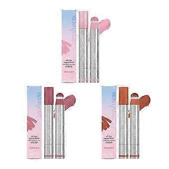 Zephoco Iluminador Líquido Blush Gloss Hidratante Antiaderente Copo Multifuncional para Contorno Iluminador Blush Gloss