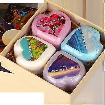 4 Stück natürliches ätherisches Öl Aroma Schaumbad, Badebomben Geschenksets