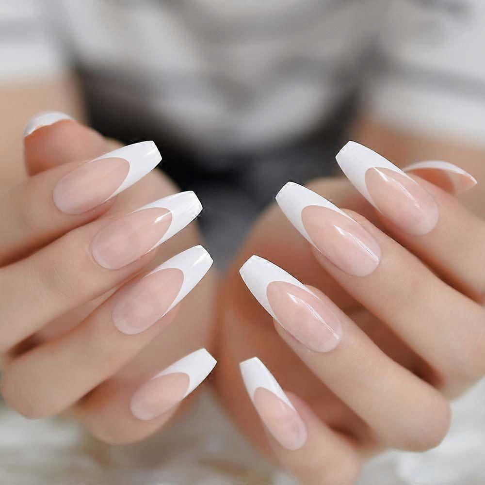 Long French manicure patchesmake up