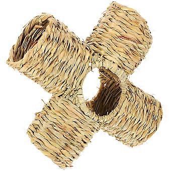 Hamster Tunnel Toy Straw Woven Hamster Hiding Tunnel with