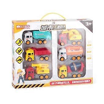 6stk Crashproof Baby treghet Bil Realistisk Friksjon Kjøretøy Boy Girl Party Gift