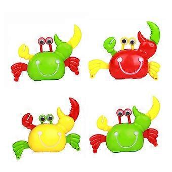 4pcs Cartoon Wind-up Crabs Toy Funny Plastic Clockwork Crabs Toy Gift for Kids Children (Red Green Yellow Random)