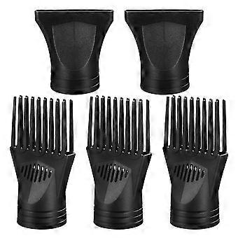 5PCS Blow Dryer Comb Attachment: Hair Dryer Diffuser Nozzles Replacement Comb Pick Set - Blower Attachments for Styling and Hairdressing Outer Diamete