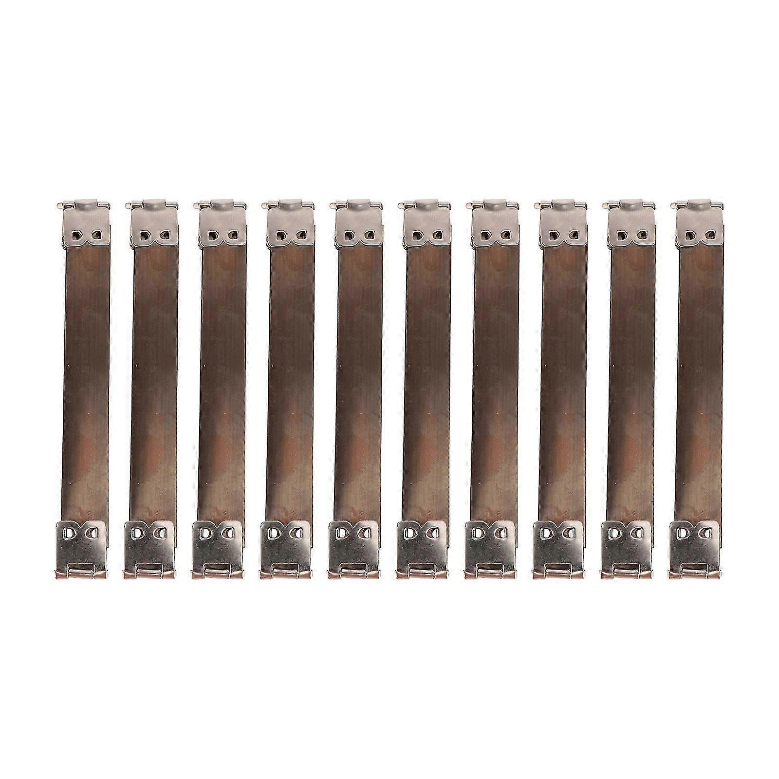 Silver Metal Internal Flex Frames for Handbag Replacement Spring Clips 10Pcs