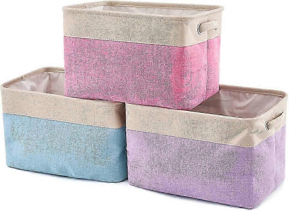 3 Pack Canvas Storage Basket