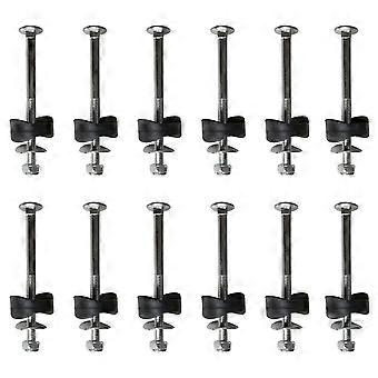 12 Pack Galvanized Steel Trampoline Spacers with Fixing Screws, Replacement Accessories for Trampoline