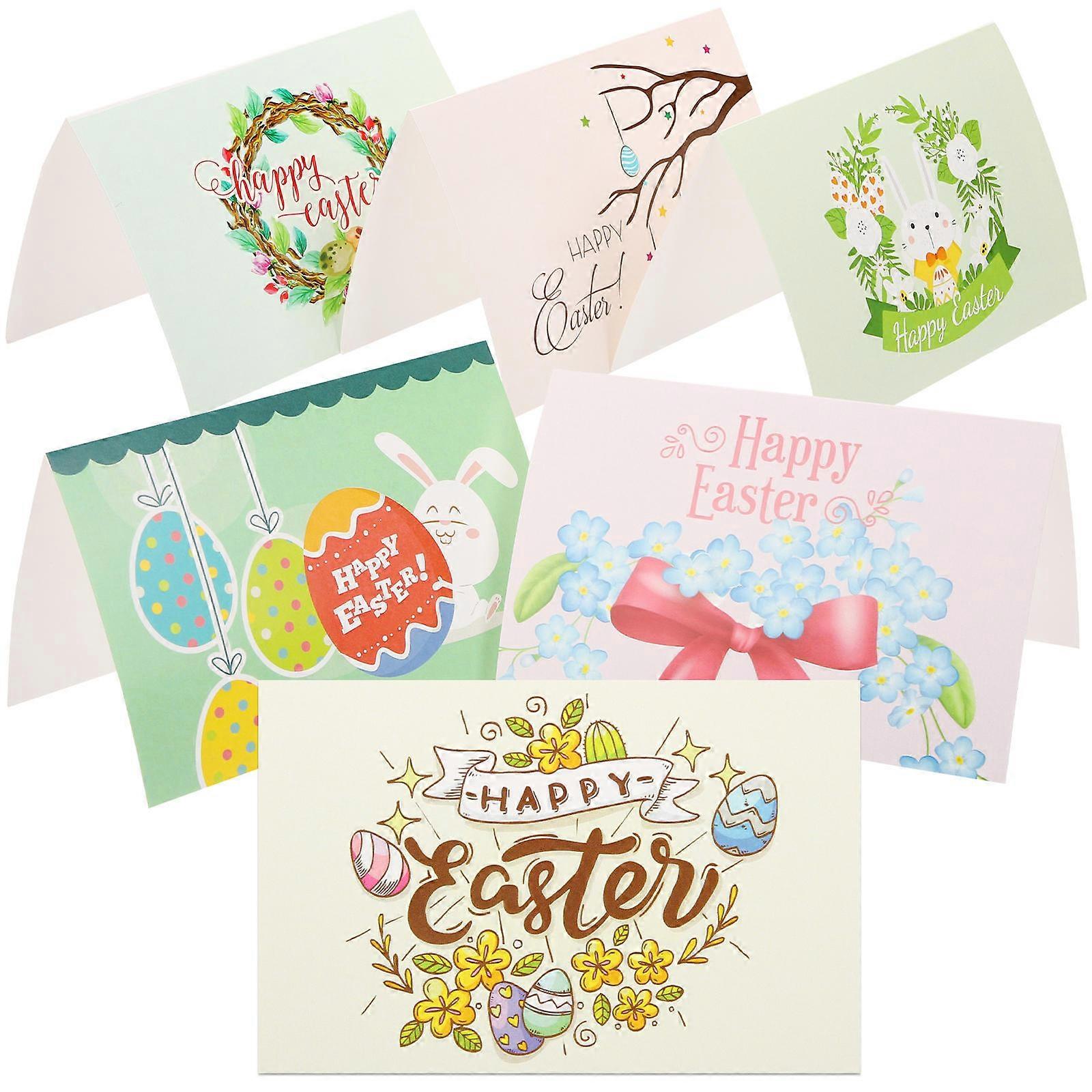 2 Sets Happy Easter Greeting Cards Easter Theme Blessing Card Greeting Card with Envelope