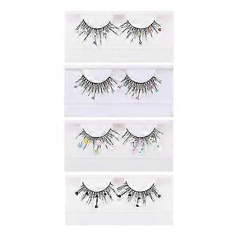 False Eyelashes Sequins Fake Eyelashes Eye Lashes Sets Coloured Eyelashes Imitation Make Eyes Look Bigger 4Pairs zoog