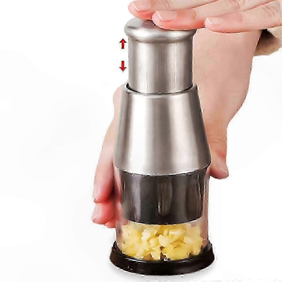 Multifunctional Garlic Press for Effortless Mincing and Cutting,x