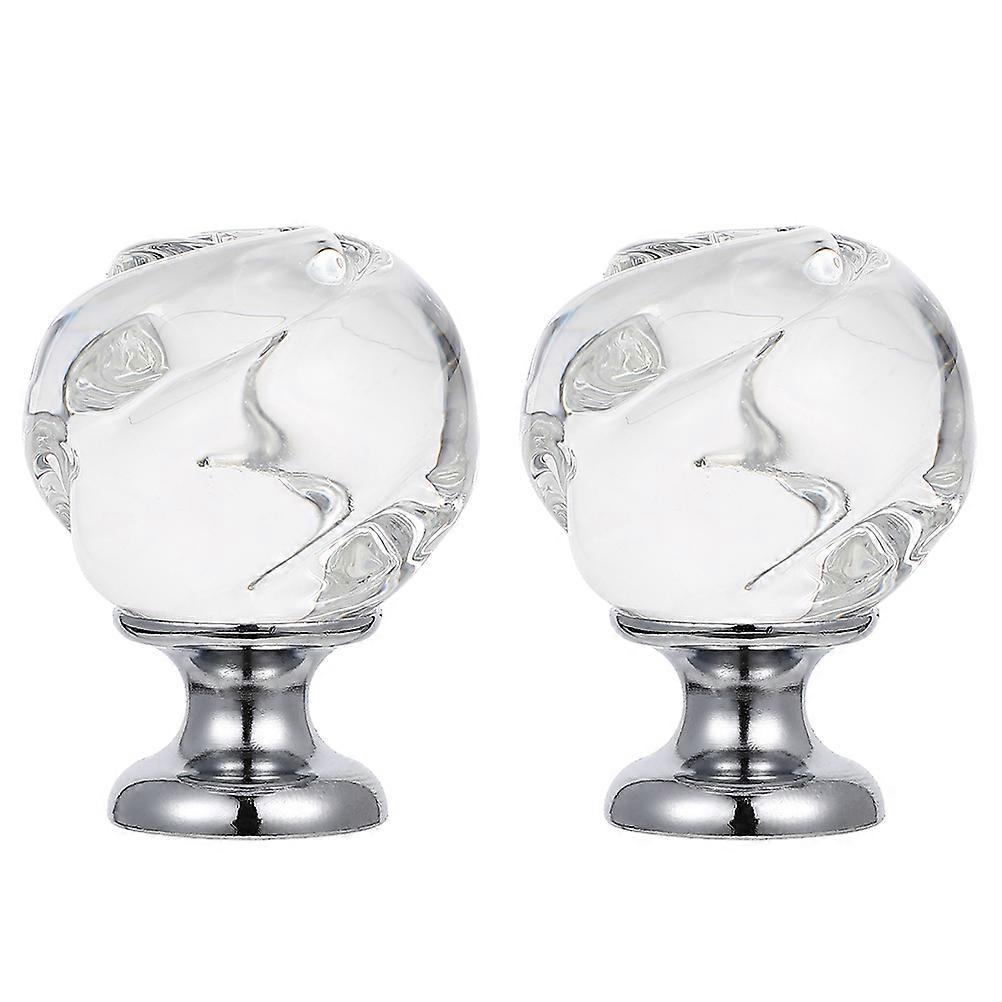 Cupboard Handles Crystal Glass Door Knobs Replacement For Old Knobs Elegant 2Pcs