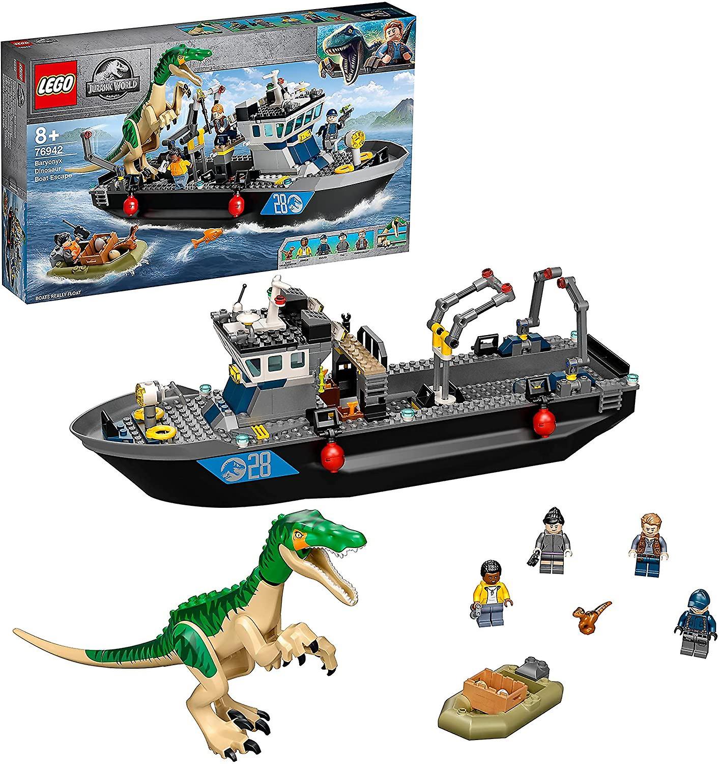 LEGO Jurassic World Baryonyx Dinosaur Floating Boat Escape Set 76942